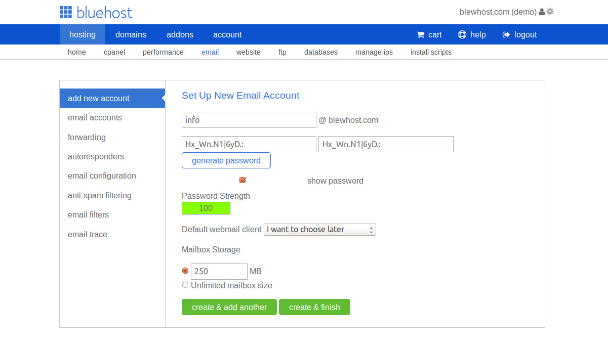 How To Create And Use Your Own Branded Email Address In Bluehost 