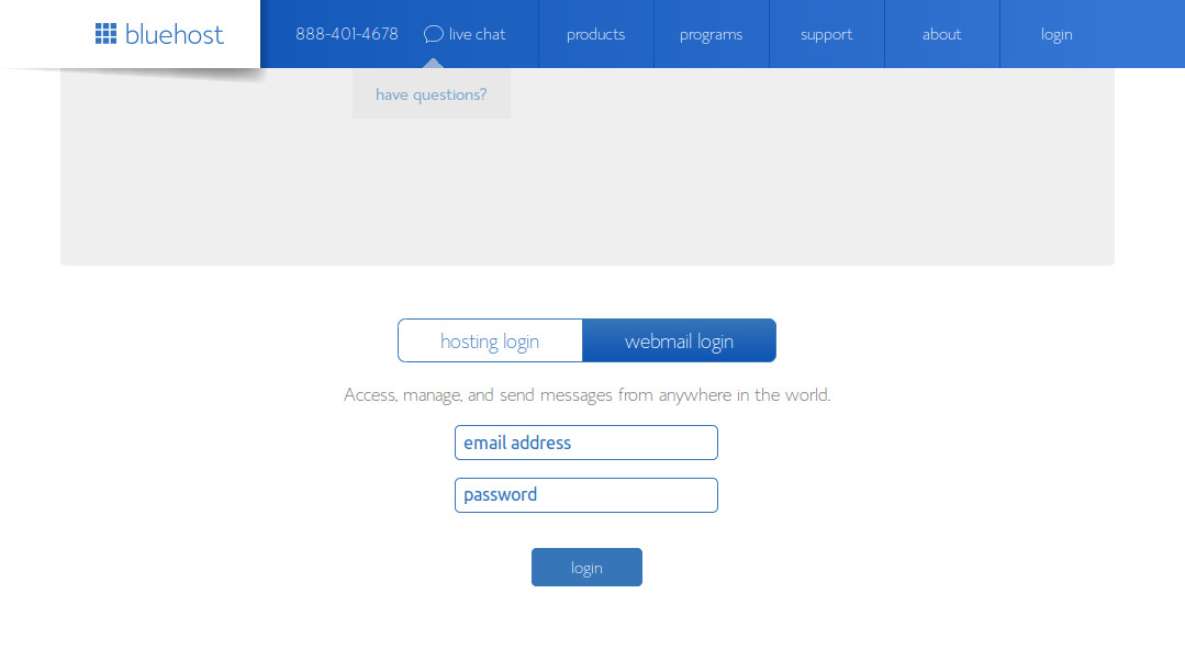 Bluehost-Email-Webmail